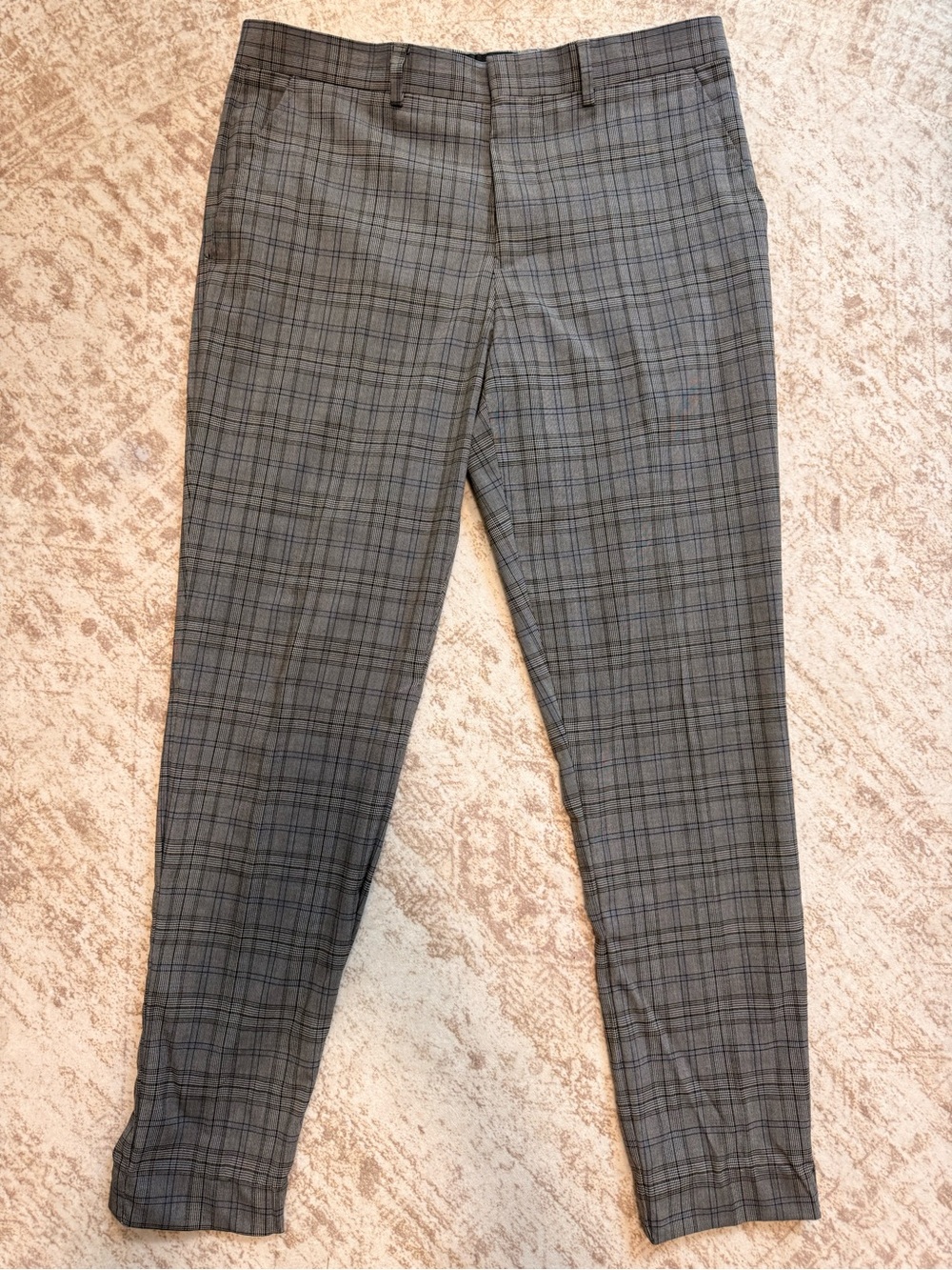 jf j.ferrar Gray Plaid Dress Pants